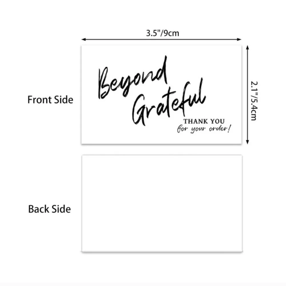 300PCS Thank You For Supporting My Business White Cards, 6 Styles- 2